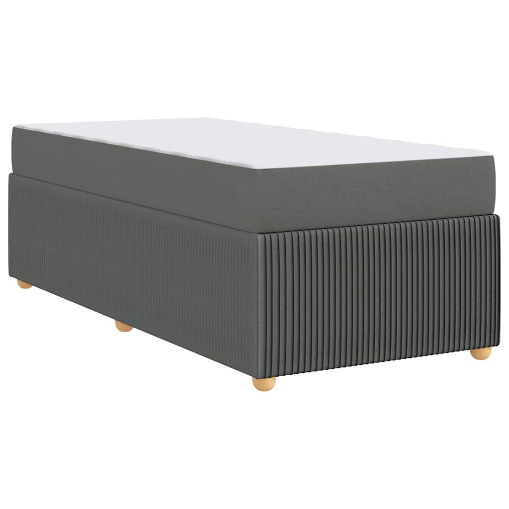 Bedframe met matras Donkergrijs 90 x 190 cm Stof is nu te koop bij PeponiXL, paradijselijk wonen!