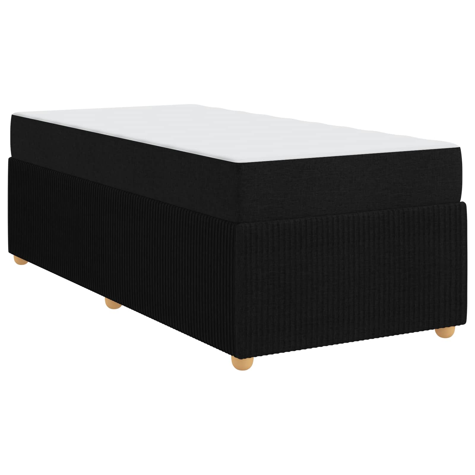 Bedframe met matras Zwart 90 x 190 cm Stof is nu te koop bij PeponiXL, paradijselijk wonen!