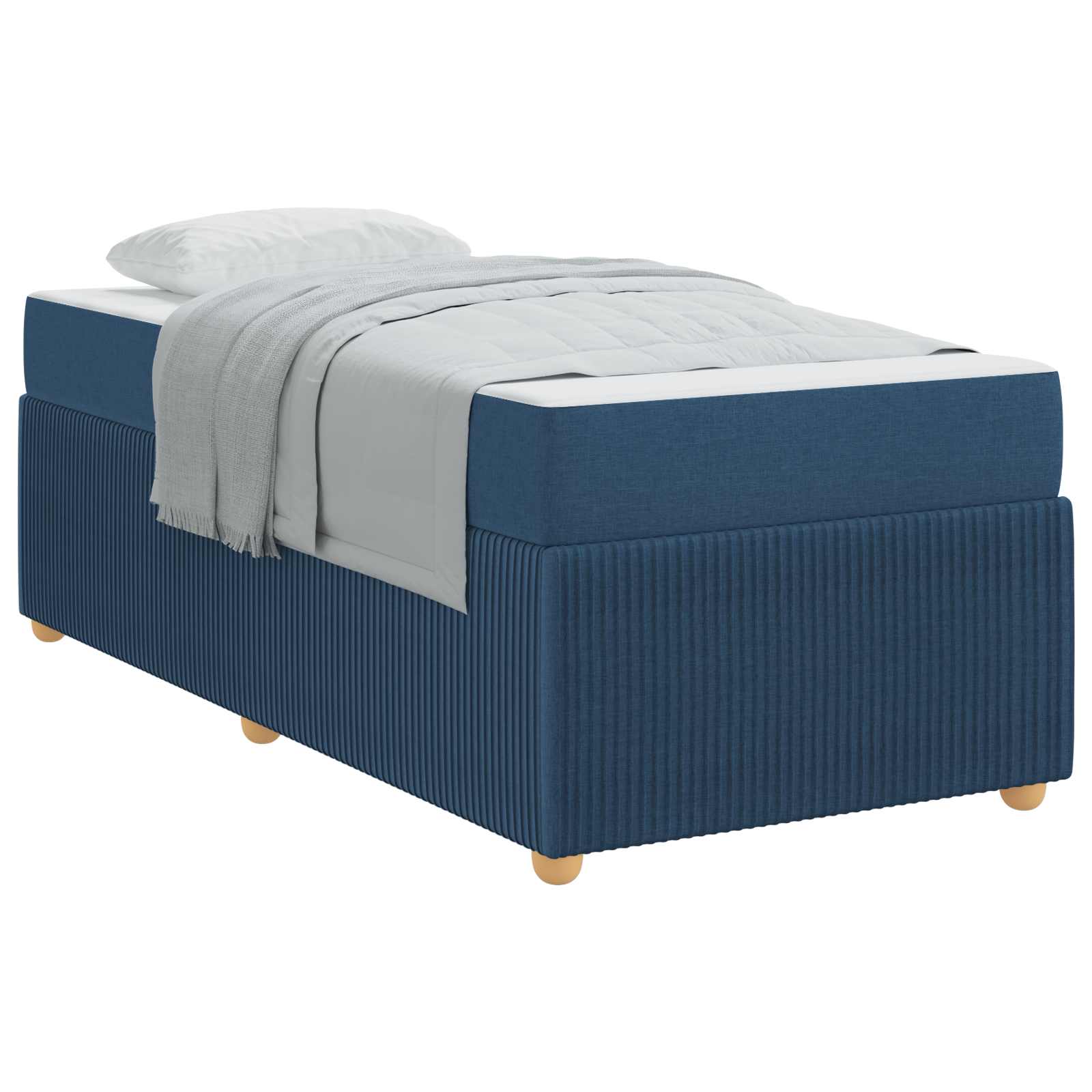 Bedframe met matras Blauw 90 x 190 cm Stof is nu te koop bij PeponiXL, paradijselijk wonen!