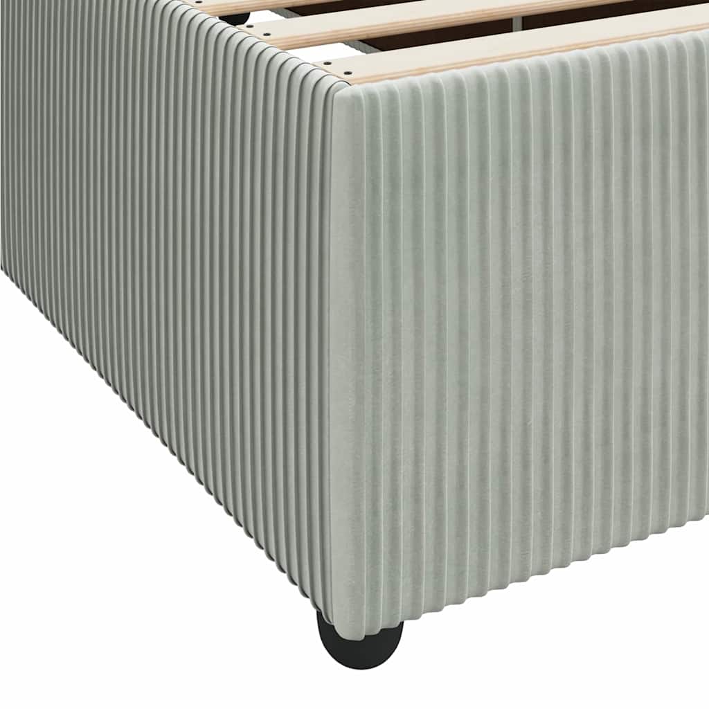 Bedframe met matras Lichtgrijs 90 x 190 cm Stof is nu te koop bij PeponiXL, paradijselijk wonen!