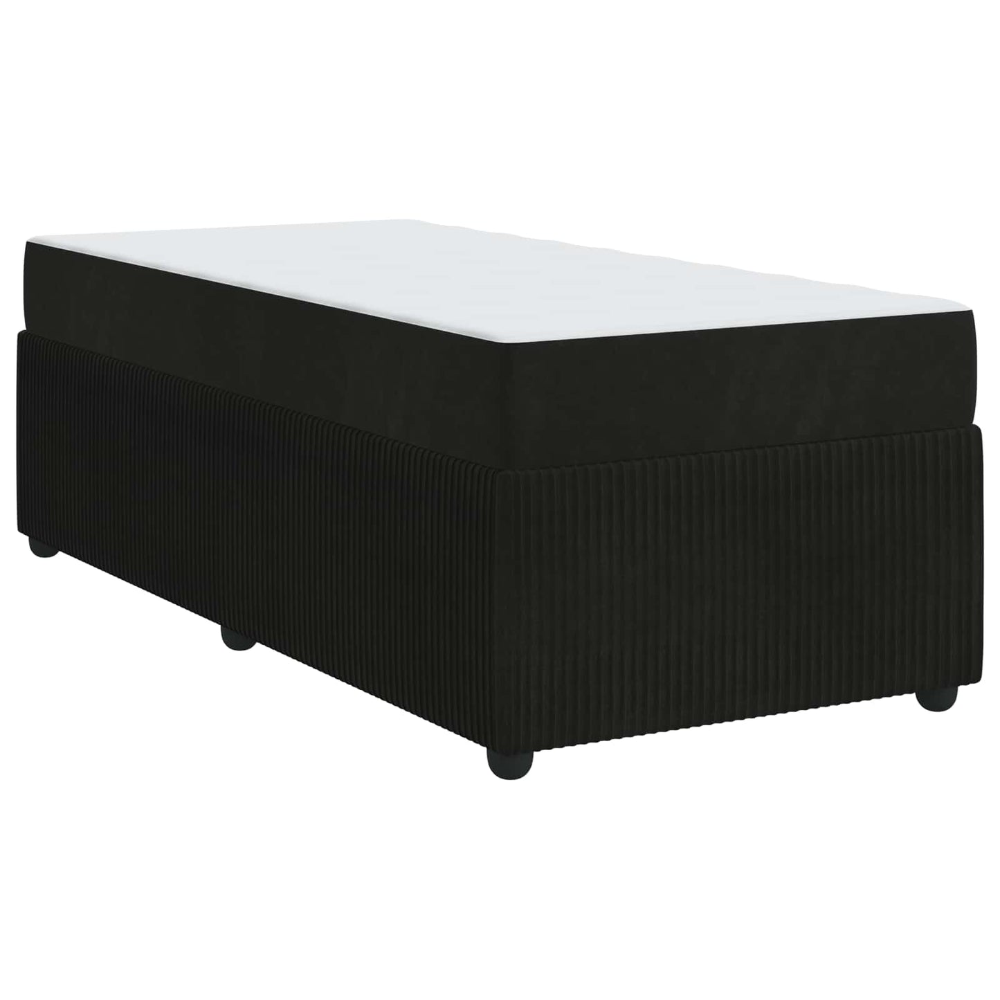 Bedframe met matras Zwart 90 x 190 cm Stof is nu te koop bij PeponiXL, paradijselijk wonen!
