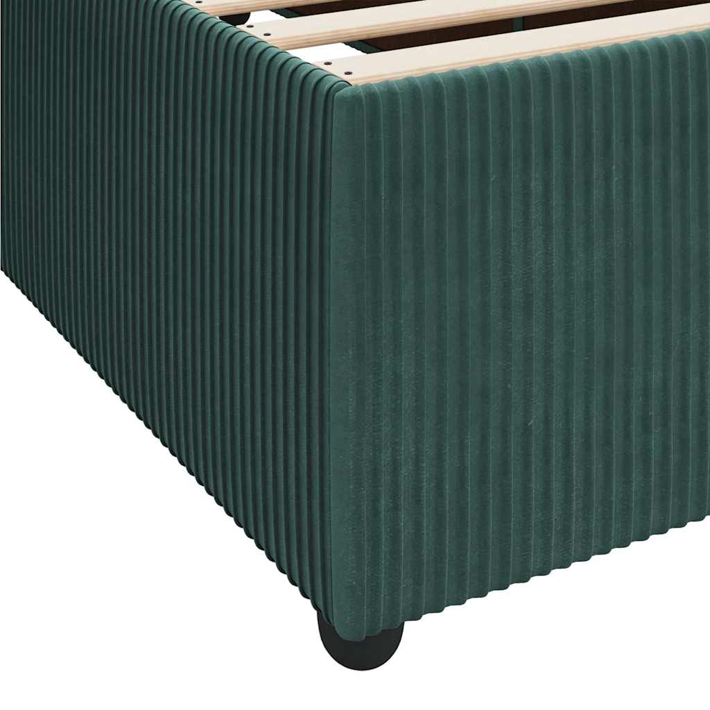 Bedframe met matras Donkergroen 90 x 190 cm Stof is nu te koop bij PeponiXL, paradijselijk wonen!