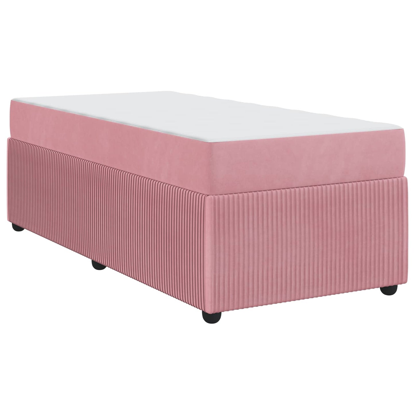 Bedframe met matras Roze 90 x 190 cm Stof is nu te koop bij PeponiXL, paradijselijk wonen!