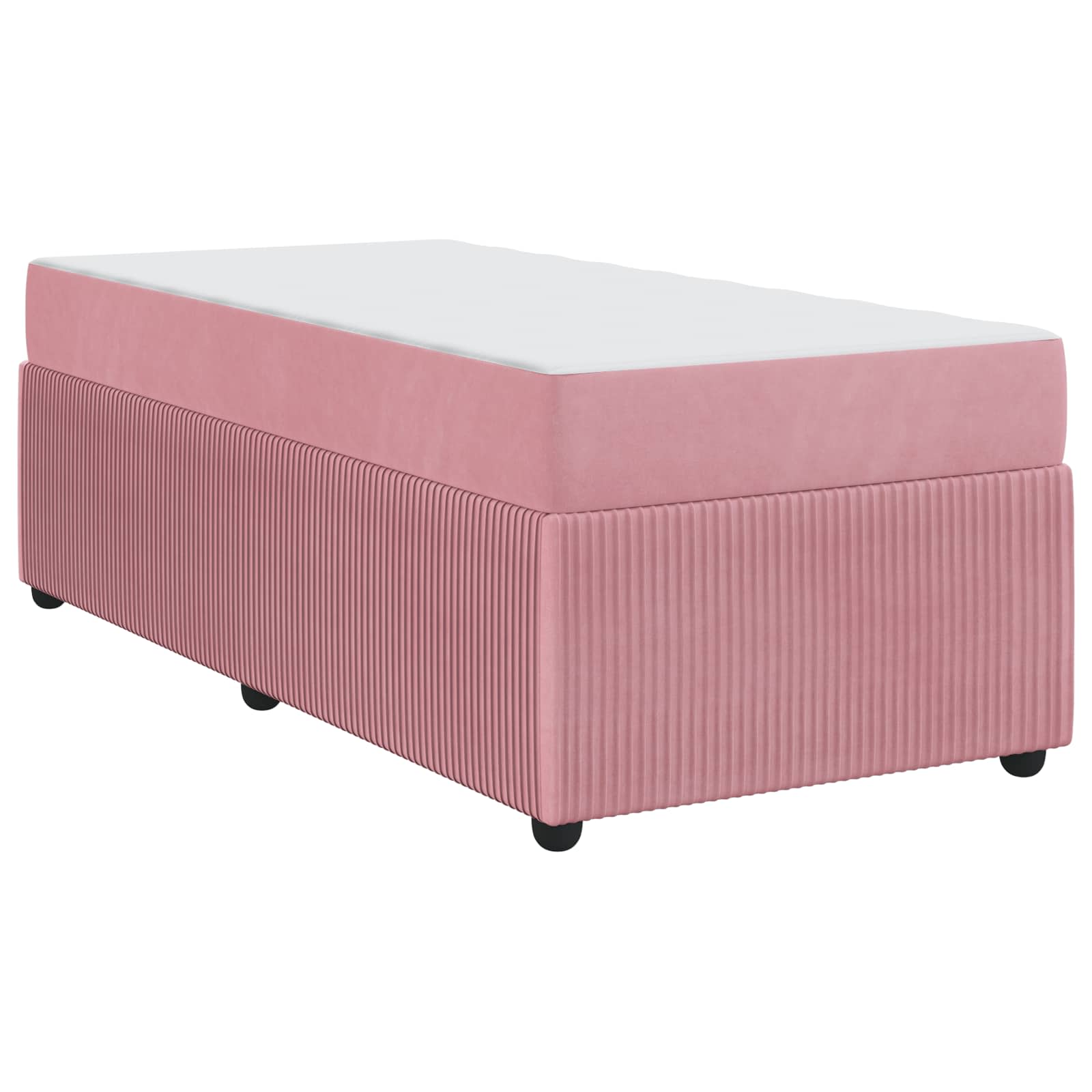 Bedframe met matras Roze 90 x 190 cm Stof is nu te koop bij PeponiXL, paradijselijk wonen!
