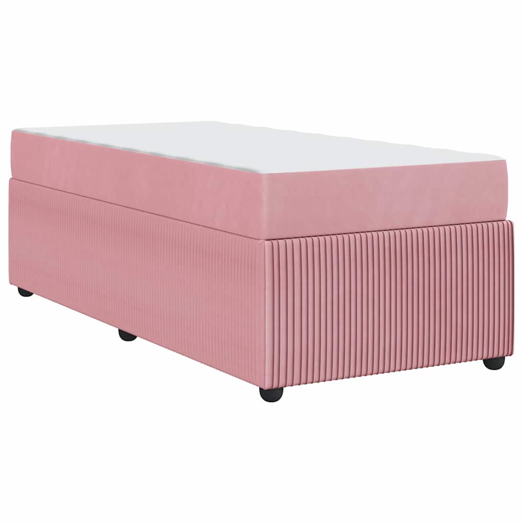 Bedframe met matras Roze 90 x 190 cm Stof is nu te koop bij PeponiXL, paradijselijk wonen!