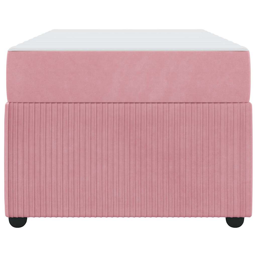 Bedframe met matras Roze 90 x 190 cm Stof is nu te koop bij PeponiXL, paradijselijk wonen!