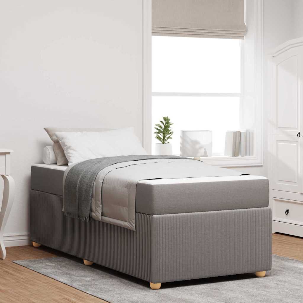 Bedframe met matras Taupe 90 x 200 cm Stof is nu te koop bij PeponiXL, paradijselijk wonen!