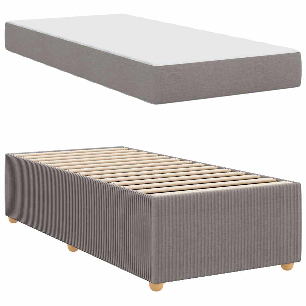 Bedframe met matras Taupe 90 x 200 cm Stof is nu te koop bij PeponiXL, paradijselijk wonen!