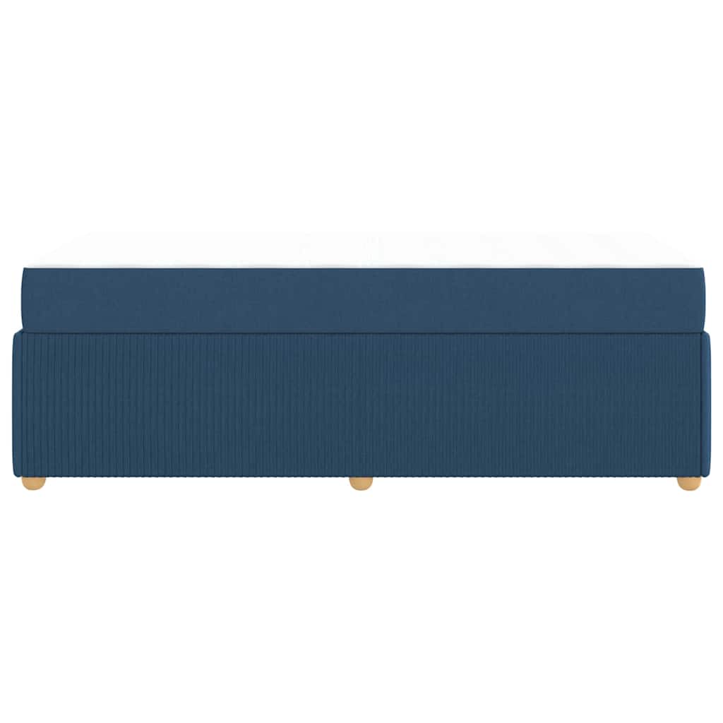 Bedframe met matras Blauw 90 x 200 cm Stof is nu te koop bij PeponiXL, paradijselijk wonen!