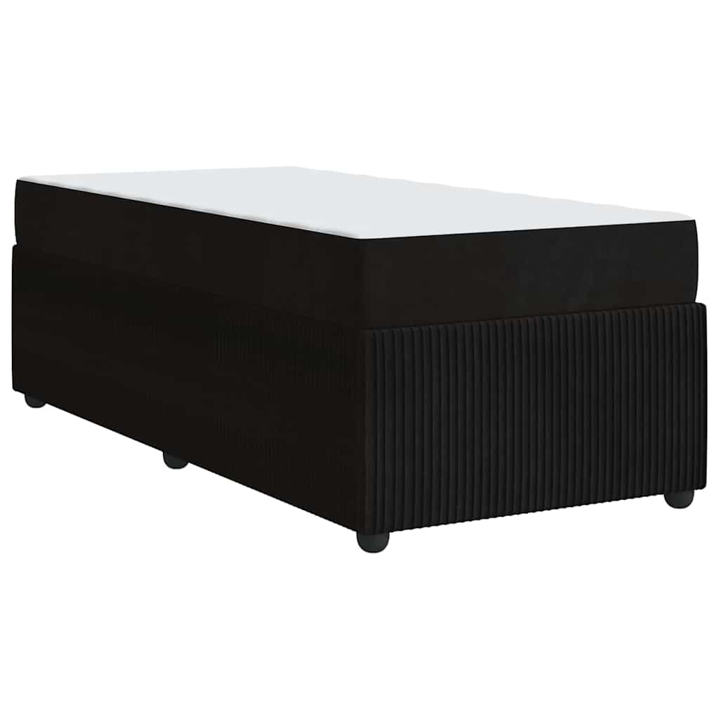 Bedframe met matras Zwart 90 x 200 cm Stof is nu te koop bij PeponiXL, paradijselijk wonen!