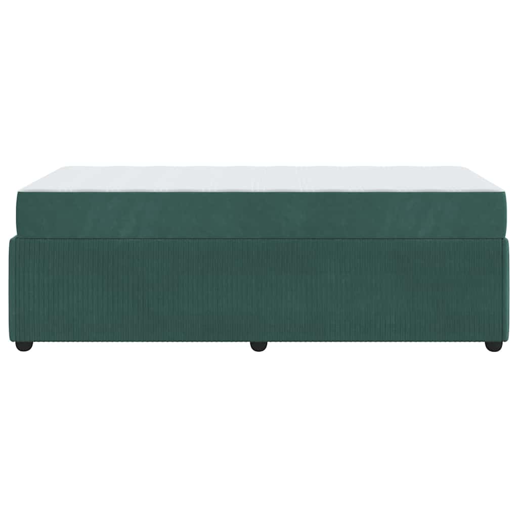 Bedframe met matras Donkergroen 90 x 200 cm Stof is nu te koop bij PeponiXL, paradijselijk wonen!