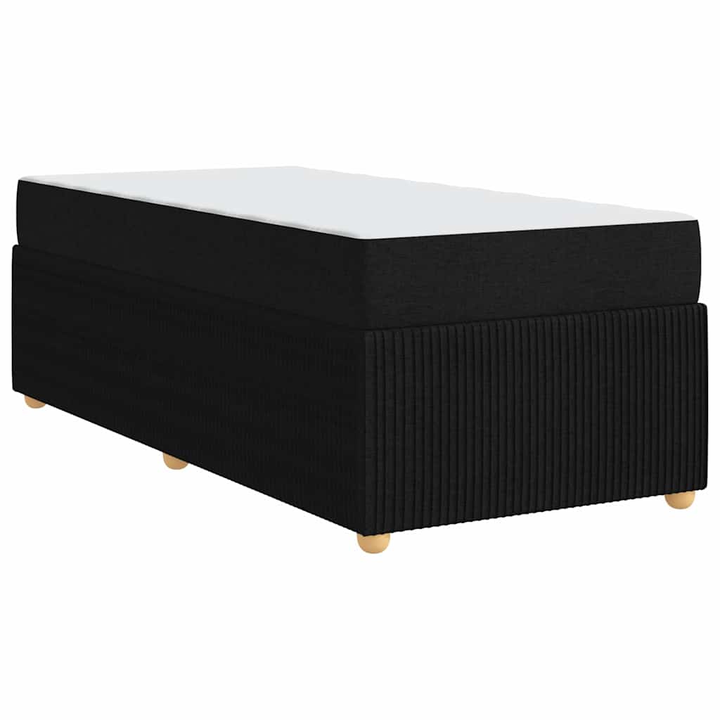 Bedframe met matras Zwart 100 x 200 cm Stof is nu te koop bij PeponiXL, paradijselijk wonen!
