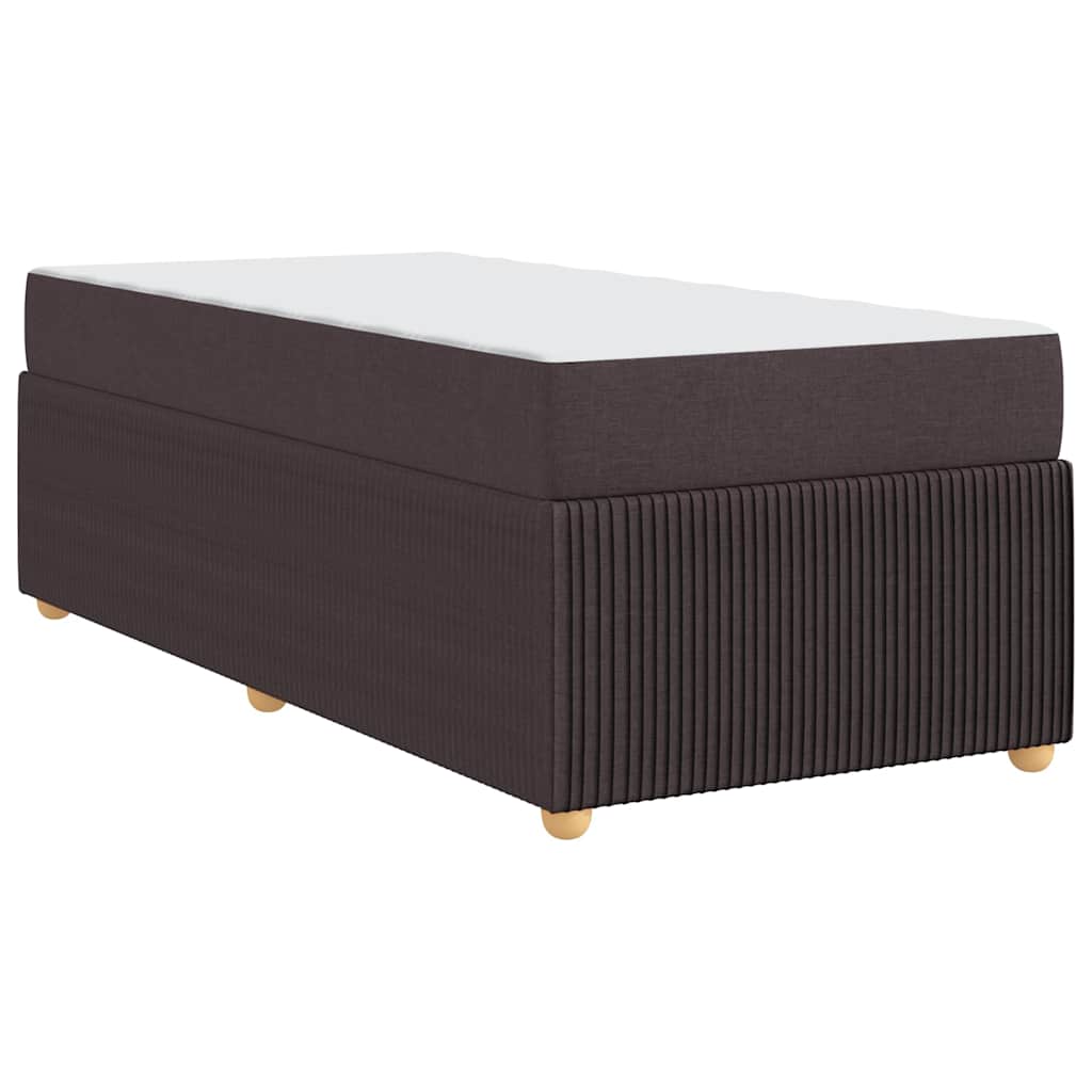 Bedframe met matras Donkerbruin 100 x 200 cm Stof is nu te koop bij PeponiXL, paradijselijk wonen!
