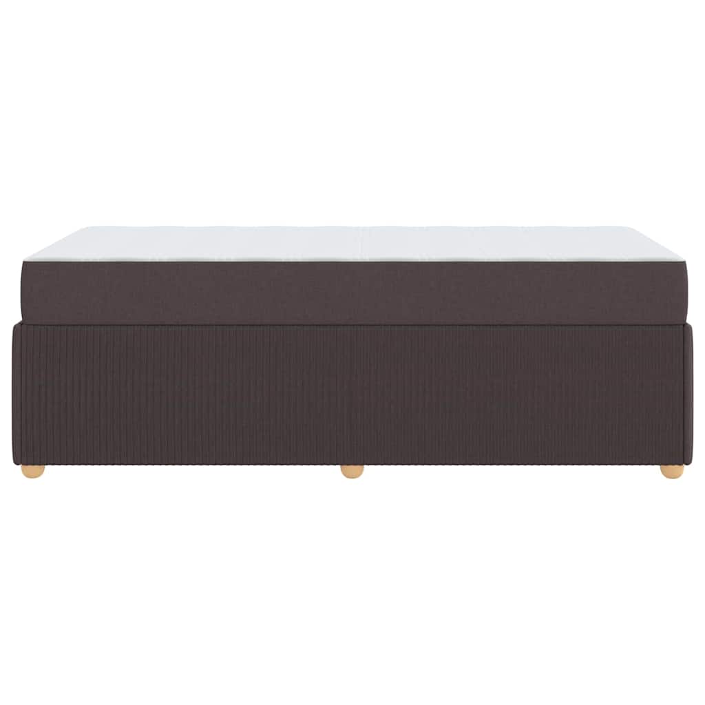 Bedframe met matras Donkerbruin 100 x 200 cm Stof is nu te koop bij PeponiXL, paradijselijk wonen!