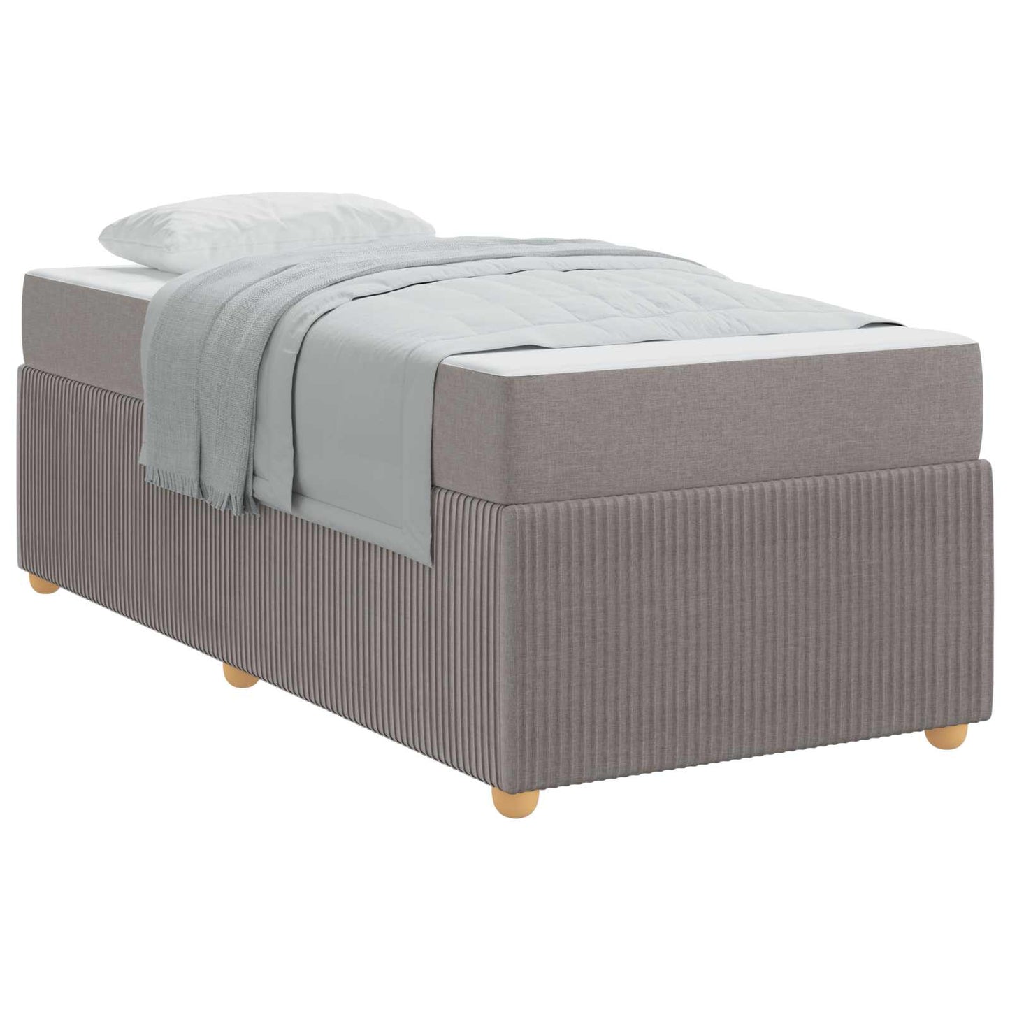 Bedframe met matras Taupe 100 x 200 cm Stof is nu te koop bij PeponiXL, paradijselijk wonen!