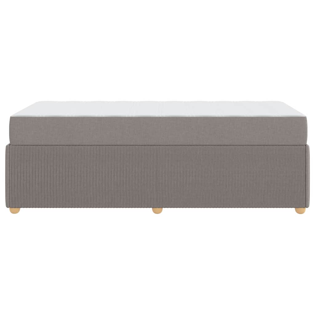 Bedframe met matras Taupe 100 x 200 cm Stof is nu te koop bij PeponiXL, paradijselijk wonen!