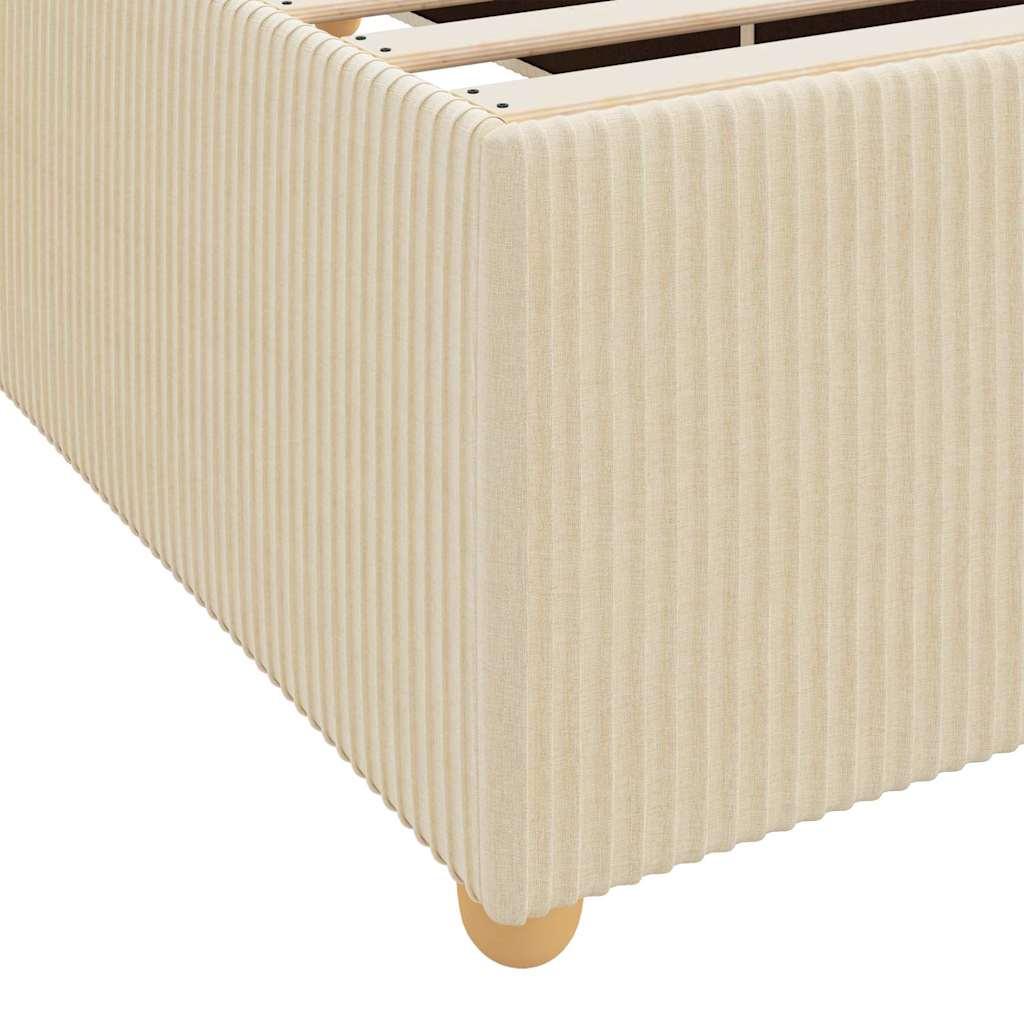 Bedframe met matras Crème 100 x 200 cm Stof is nu te koop bij PeponiXL, paradijselijk wonen!