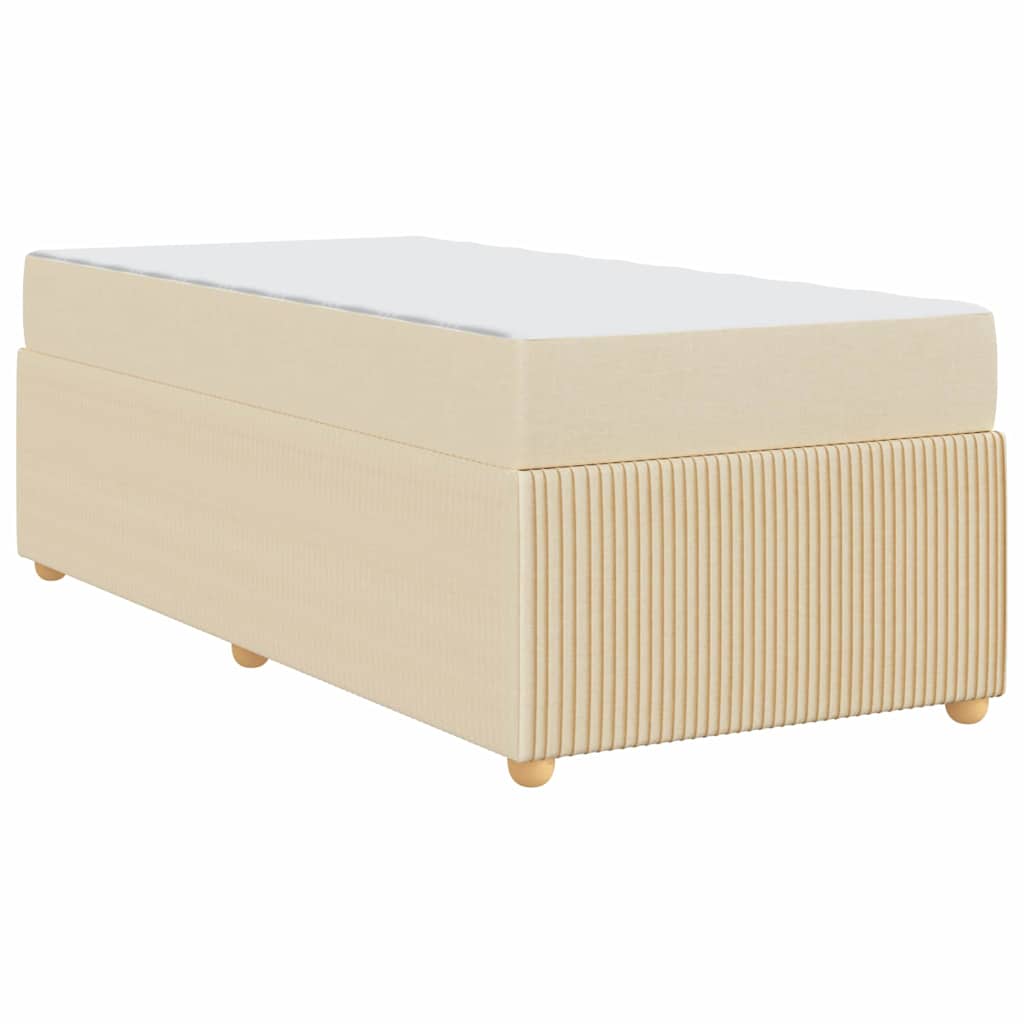 Bedframe met matras Crème 100 x 200 cm Stof is nu te koop bij PeponiXL, paradijselijk wonen!