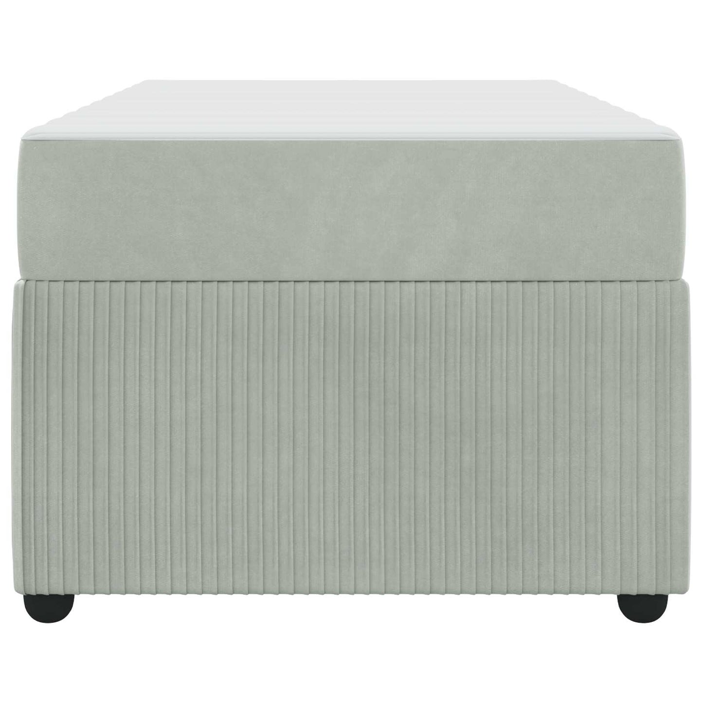 Bedframe met matras Lichtgrijs 100 x 200 cm Stof is nu te koop bij PeponiXL, paradijselijk wonen!