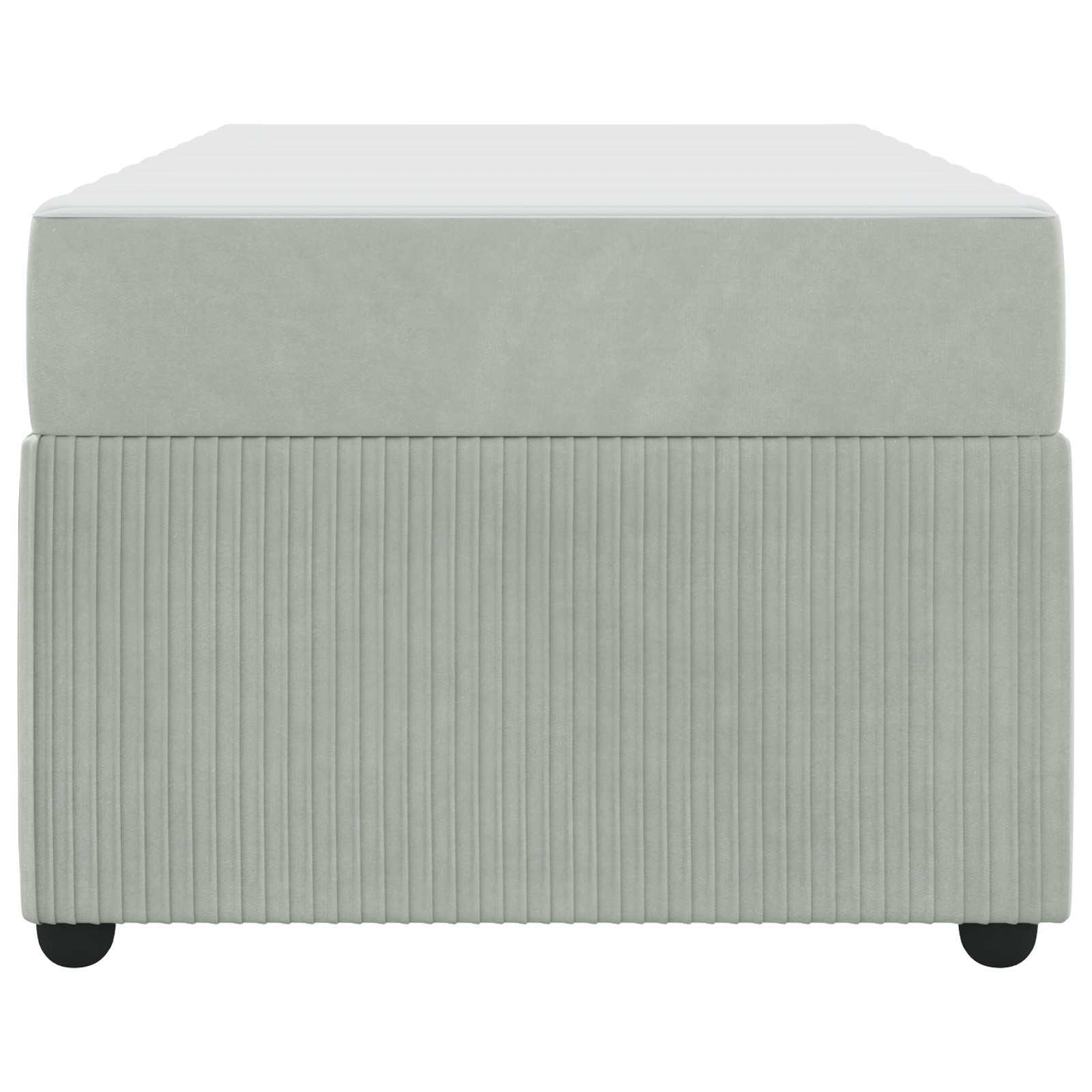 Bedframe met matras Lichtgrijs 100 x 200 cm Stof is nu te koop bij PeponiXL, paradijselijk wonen!