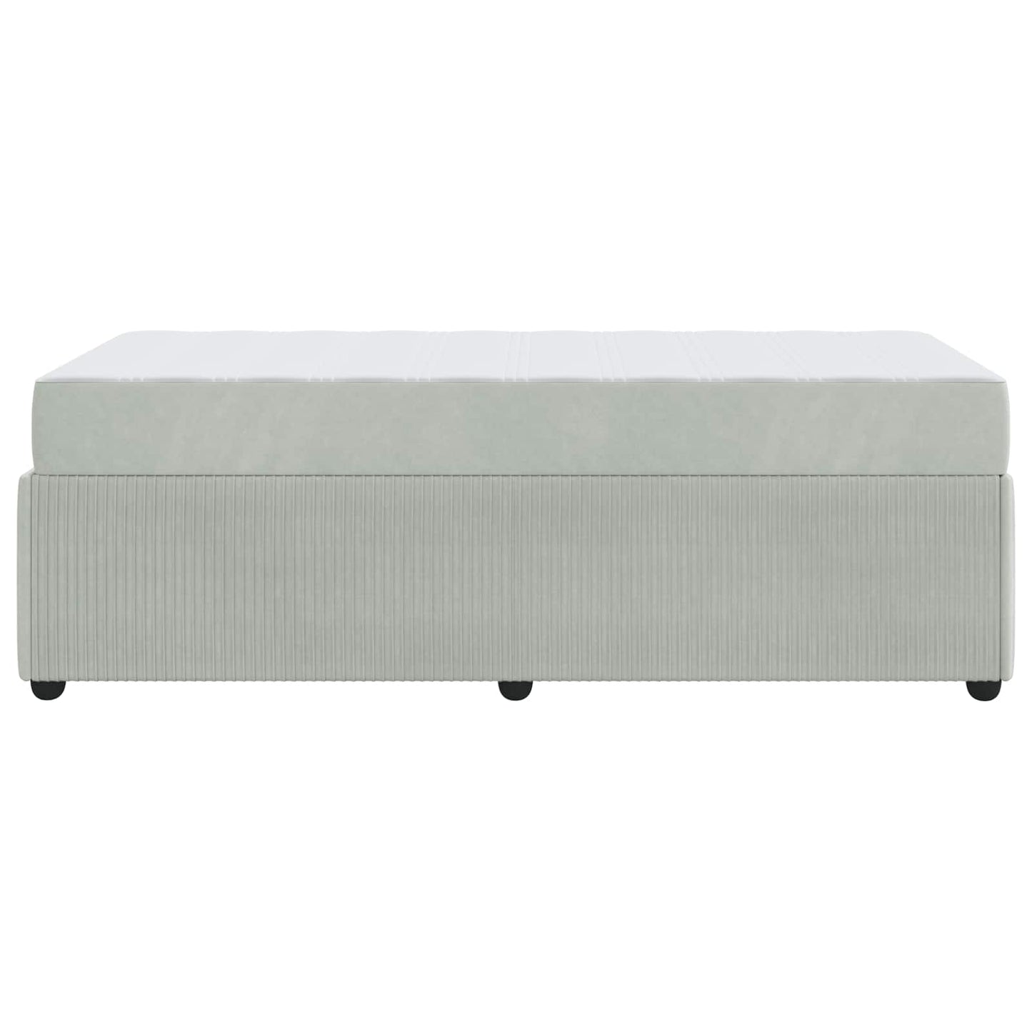 Bedframe met matras Lichtgrijs 100 x 200 cm Stof is nu te koop bij PeponiXL, paradijselijk wonen!