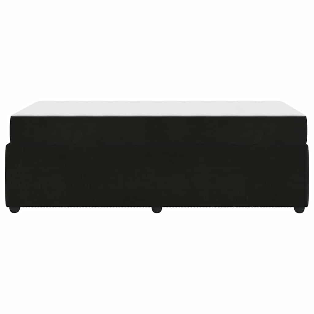 Bedframe met matras Zwart 100 x 200 cm Stof is nu te koop bij PeponiXL, paradijselijk wonen!
