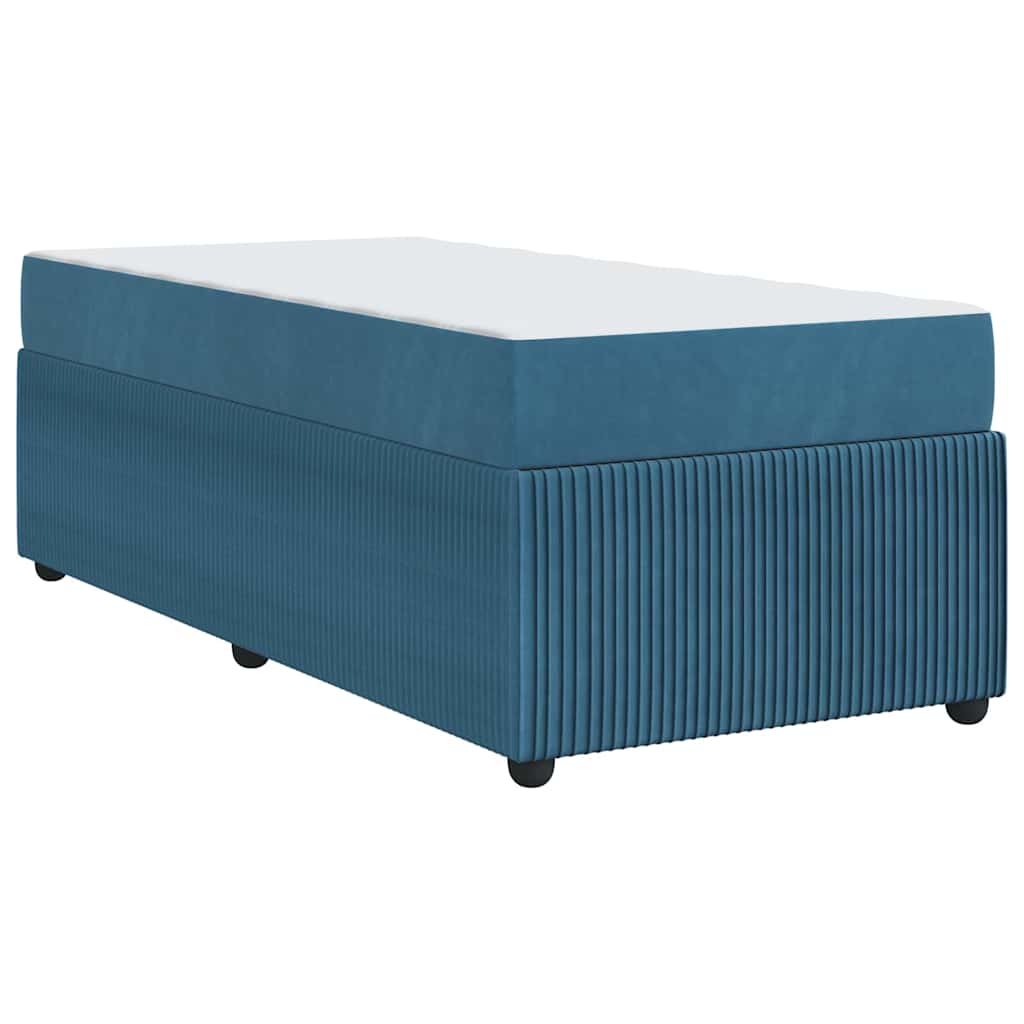 Bedframe met matras Blauw 100 x 200 cm Stof is nu te koop bij PeponiXL, paradijselijk wonen!