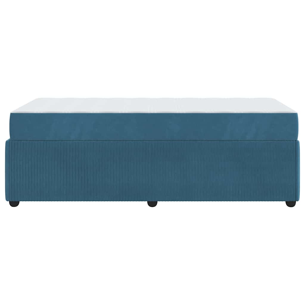 Bedframe met matras Blauw 100 x 200 cm Stof is nu te koop bij PeponiXL, paradijselijk wonen!