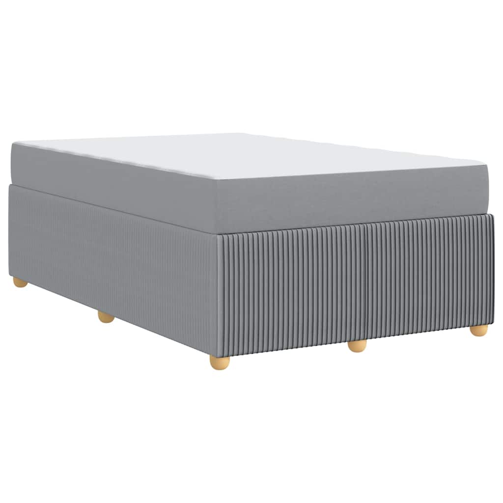 Bedframe met matras Lichtgrijs 120 x 190 cm Stof is nu te koop bij PeponiXL, paradijselijk wonen!