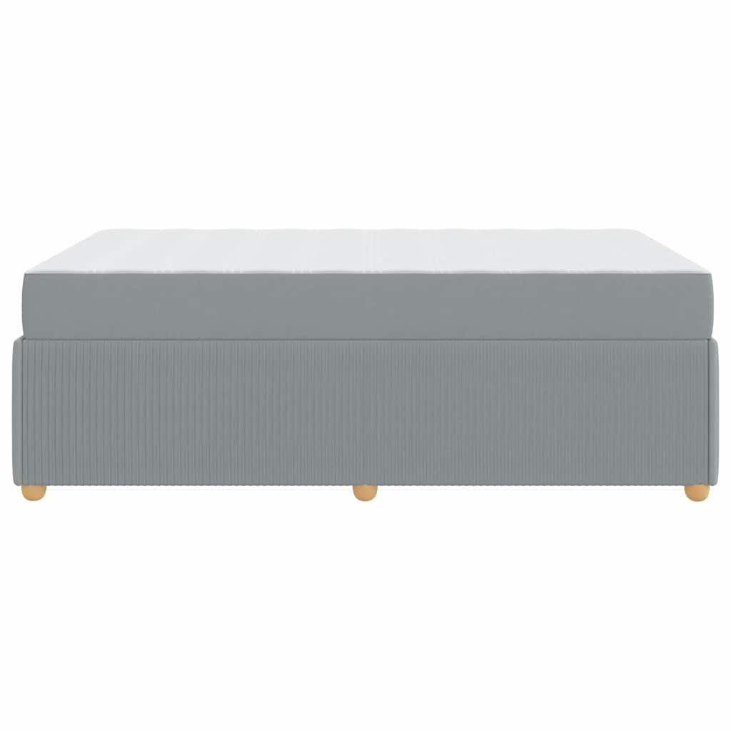 Bedframe met matras Lichtgrijs 120 x 190 cm Stof is nu te koop bij PeponiXL, paradijselijk wonen!