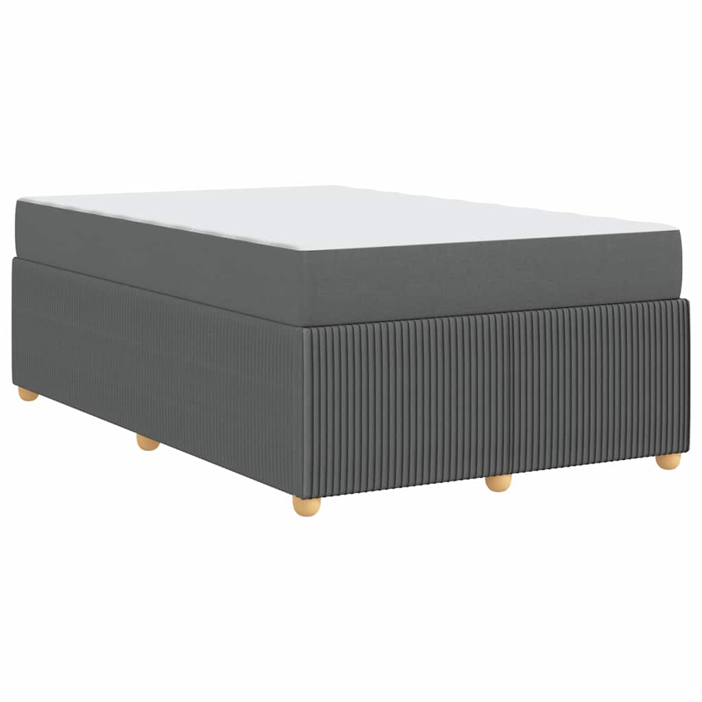 Bedframe met matras Donkergrijs 120 x 190 cm Stof is nu te koop bij PeponiXL, paradijselijk wonen!