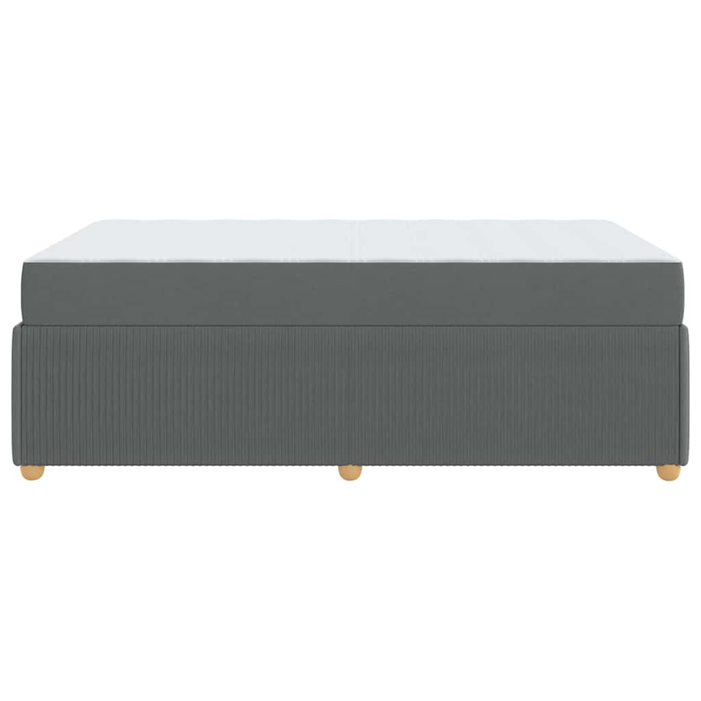 Bedframe met matras Donkergrijs 120 x 190 cm Stof is nu te koop bij PeponiXL, paradijselijk wonen!