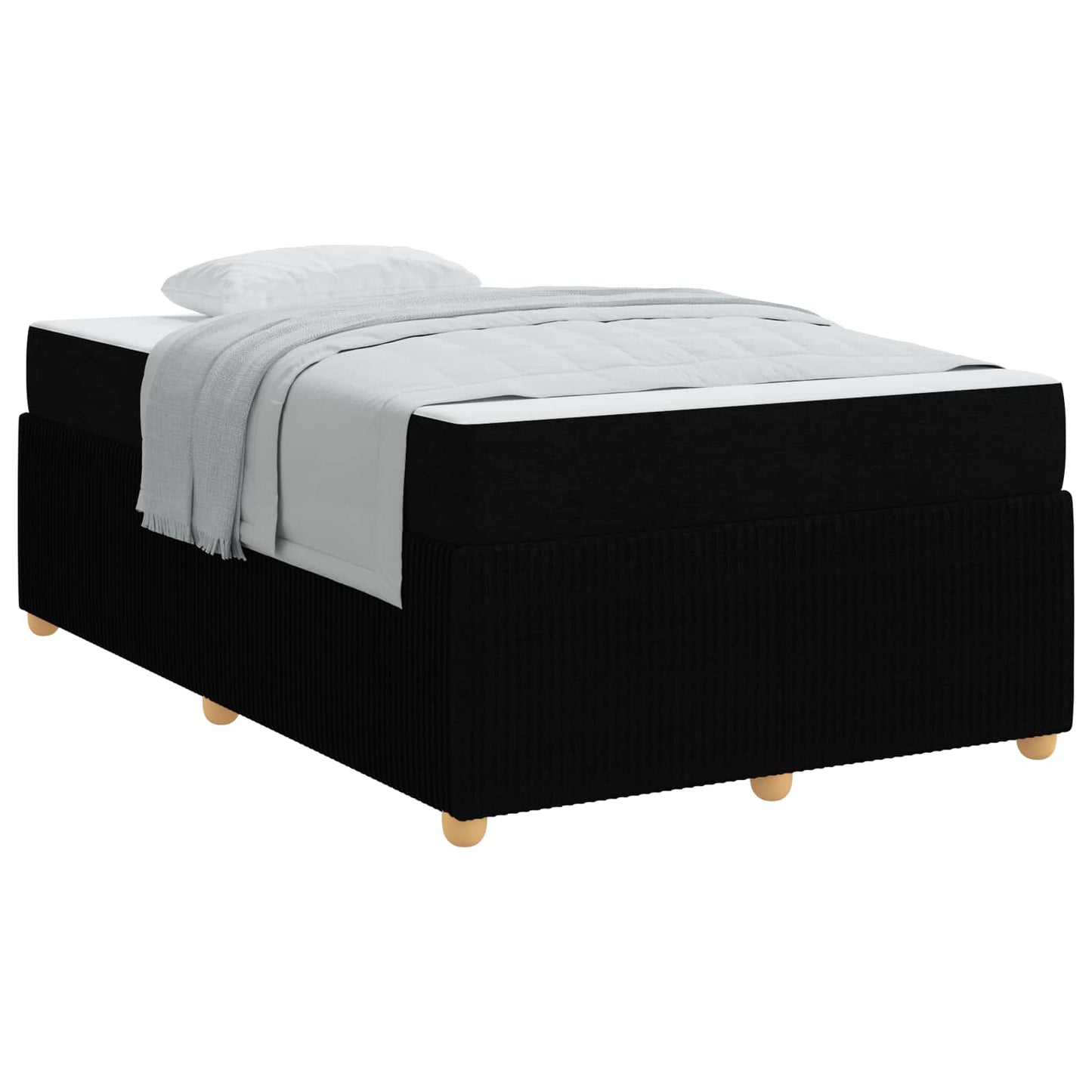 Bedframe met matras Zwart 120 x 190 cm Stof is nu te koop bij PeponiXL, paradijselijk wonen!