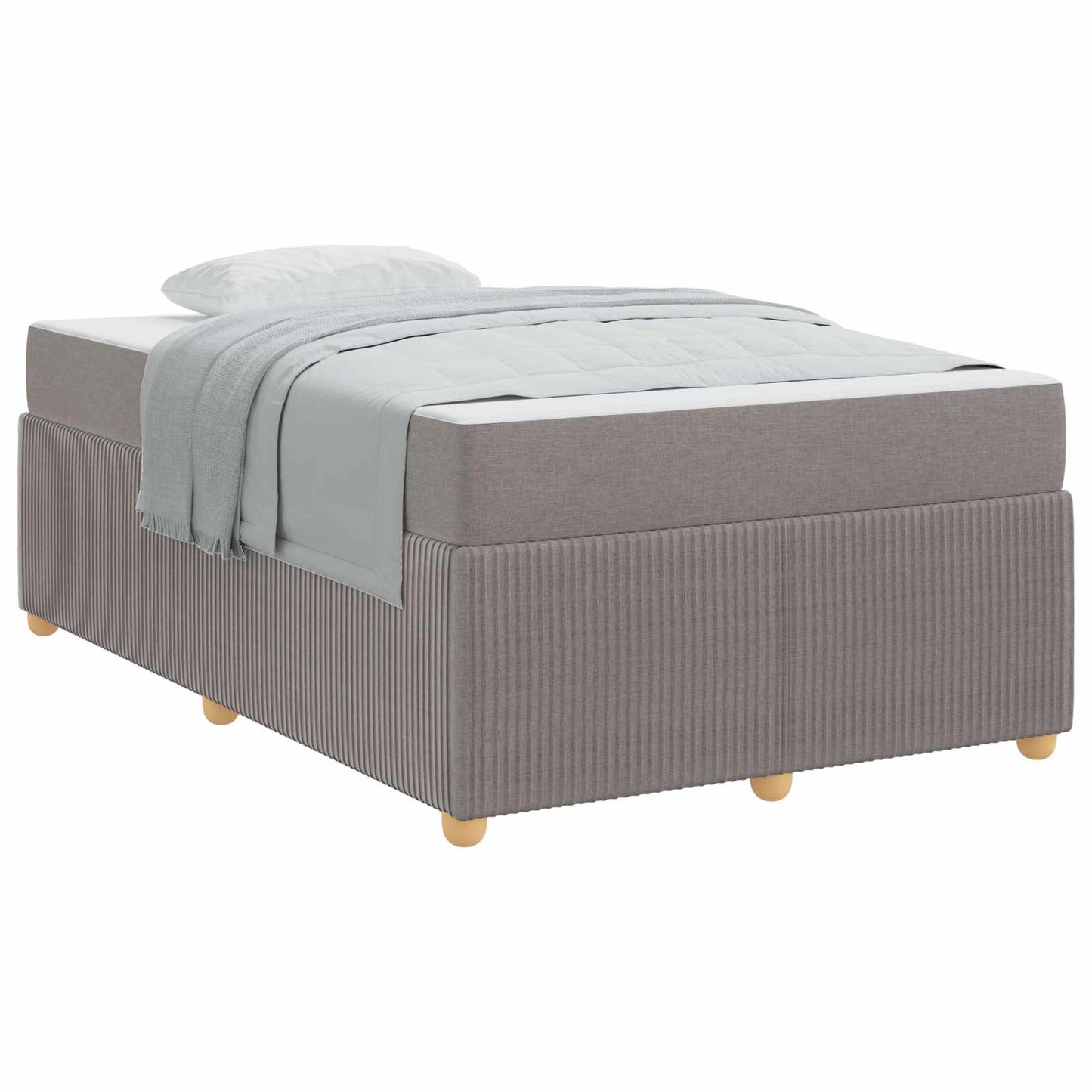 Bedframe met matras Taupe 120 x 190 cm Stof is nu te koop bij PeponiXL, paradijselijk wonen!