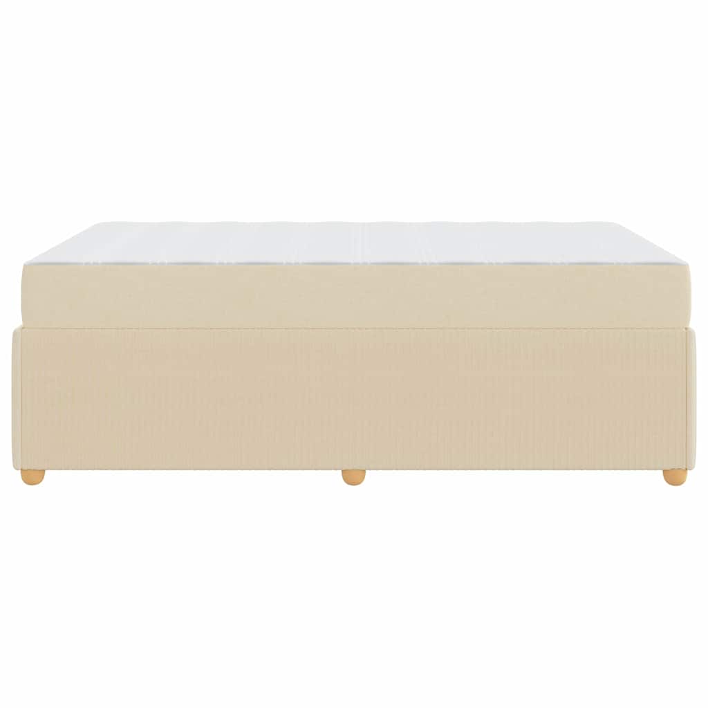 Bedframe met matras Crème 120 x 190 cm Stof is nu te koop bij PeponiXL, paradijselijk wonen!