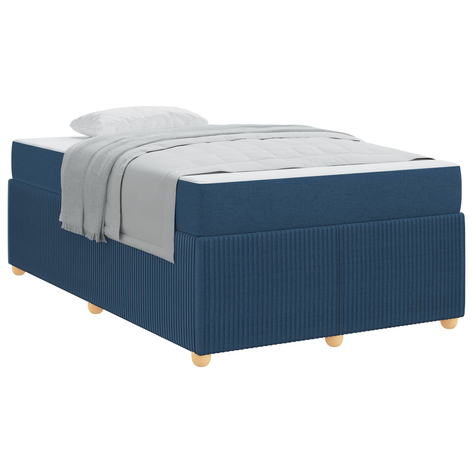 Bedframe met matras Blauw 120 x 190 cm Stof is nu te koop bij PeponiXL, paradijselijk wonen!