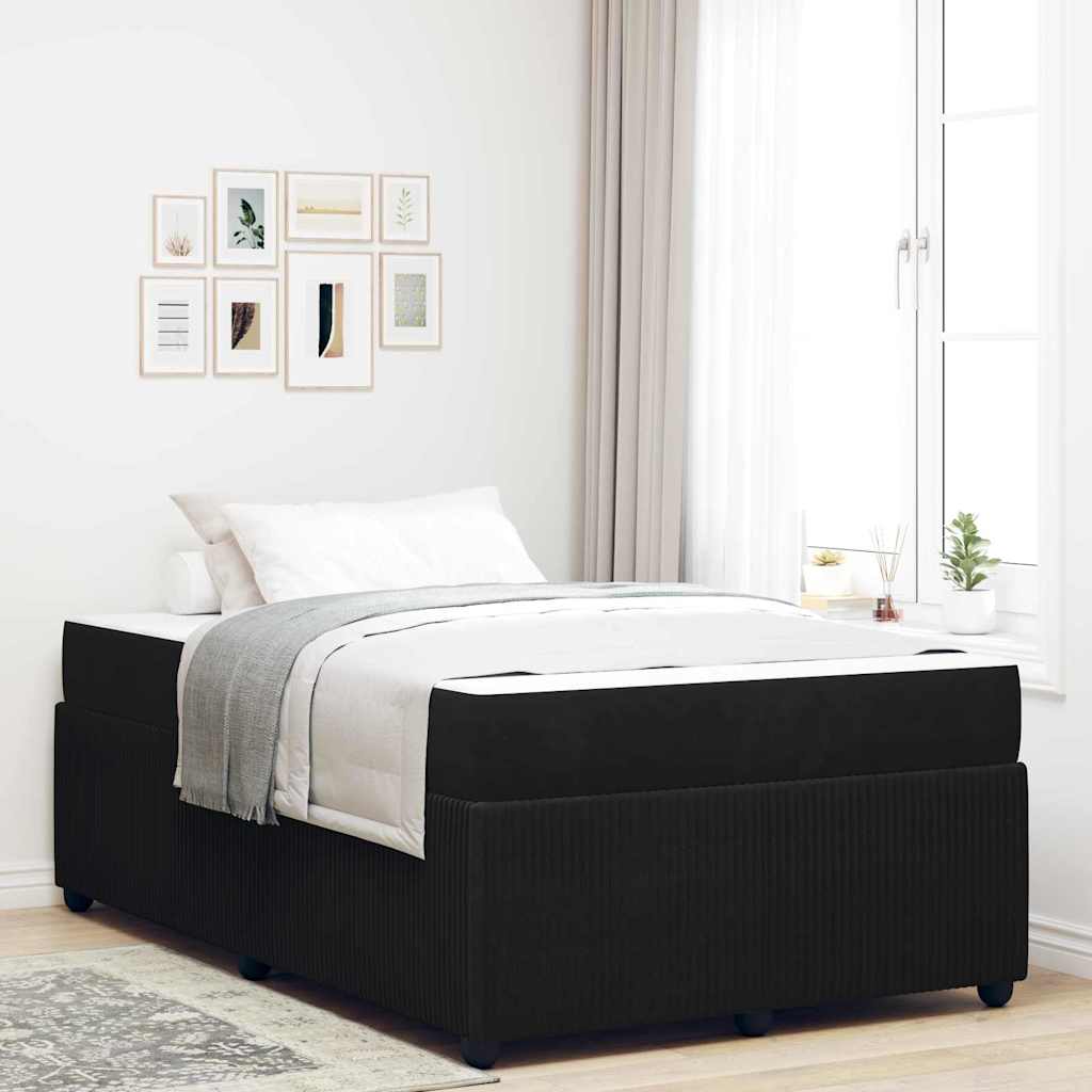Bedframe met matras Zwart 120 x 190 cm Stof is nu te koop bij PeponiXL, paradijselijk wonen!