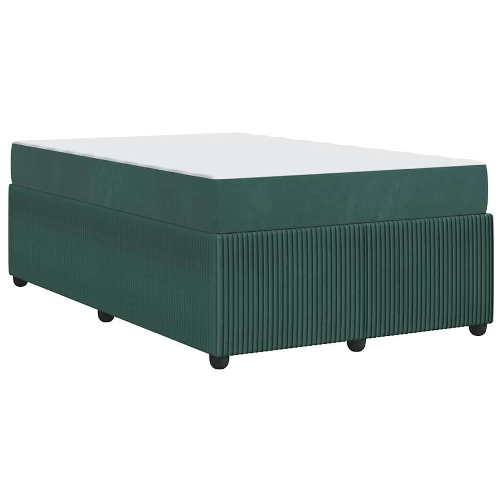 Bedframe met matras Donkergroen 120 x 190 cm Stof is nu te koop bij PeponiXL, paradijselijk wonen!