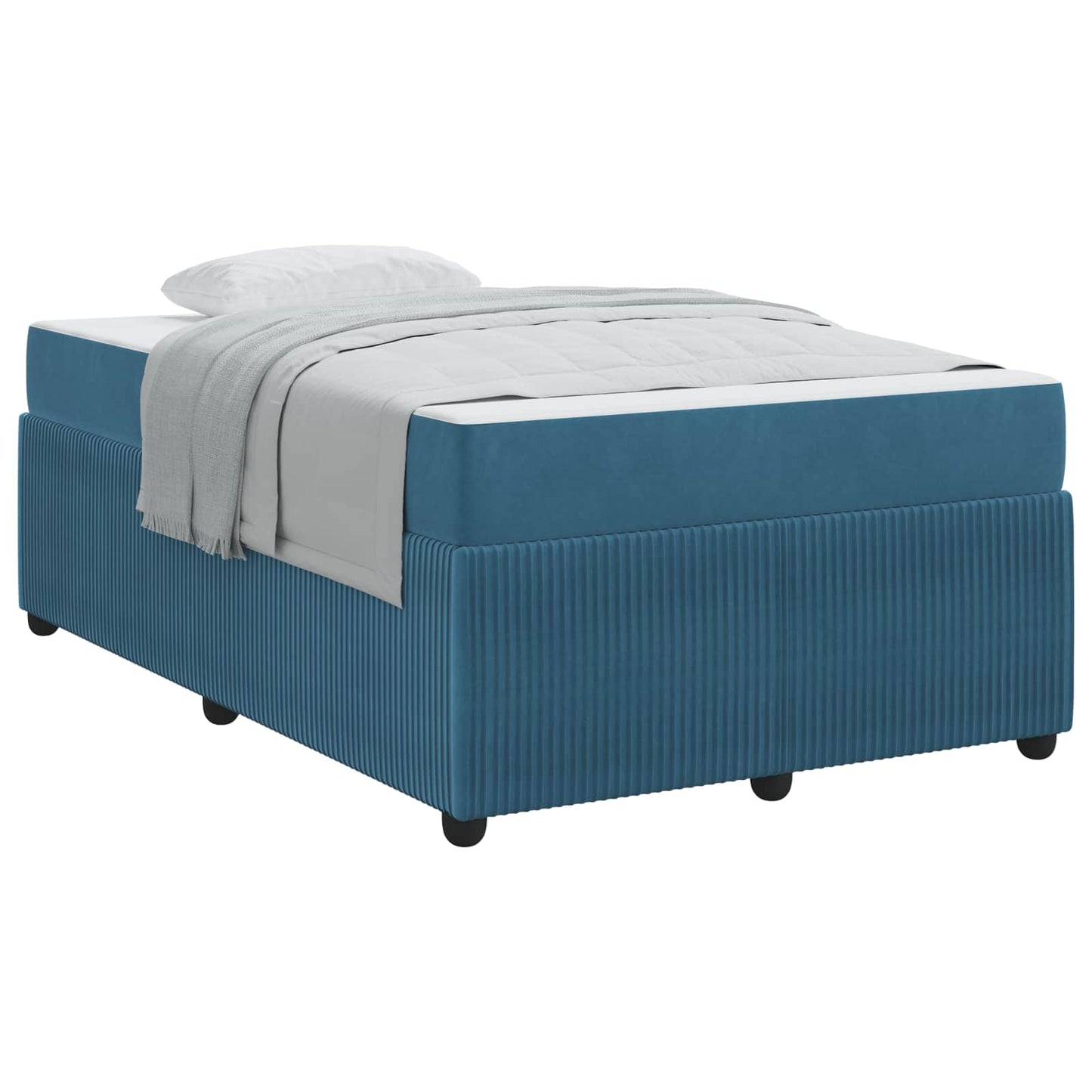 Bedframe met matras Blauw 120 x 190 cm Stof is nu te koop bij PeponiXL, paradijselijk wonen!