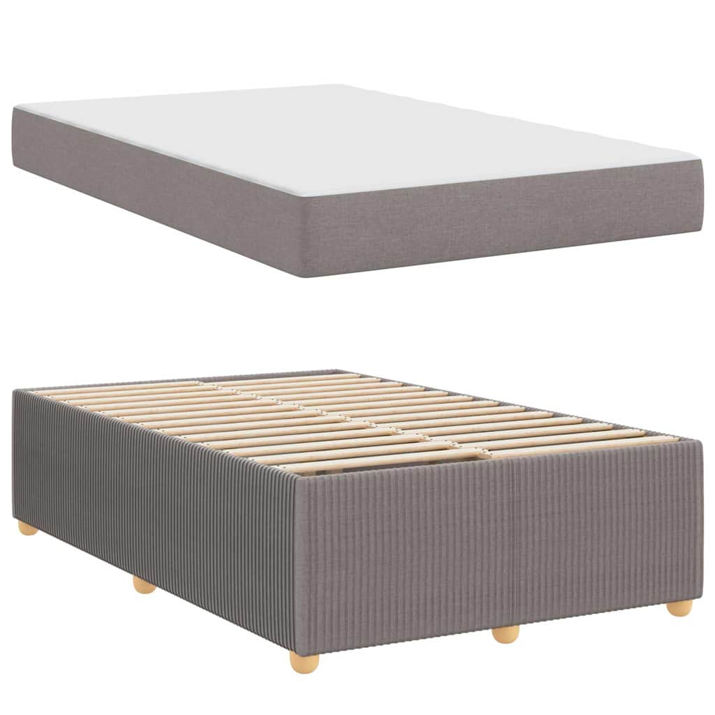 Bedframe met matras Taupe 120 x 200 cm Stof is nu te koop bij PeponiXL, paradijselijk wonen!