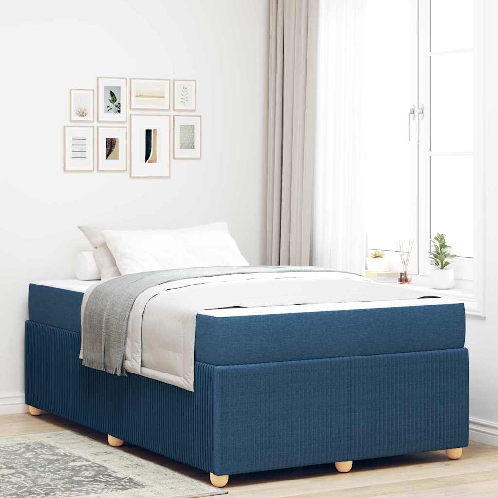 Bedframe met matras Blauw 120 x 200 cm Stof is nu te koop bij PeponiXL, paradijselijk wonen!