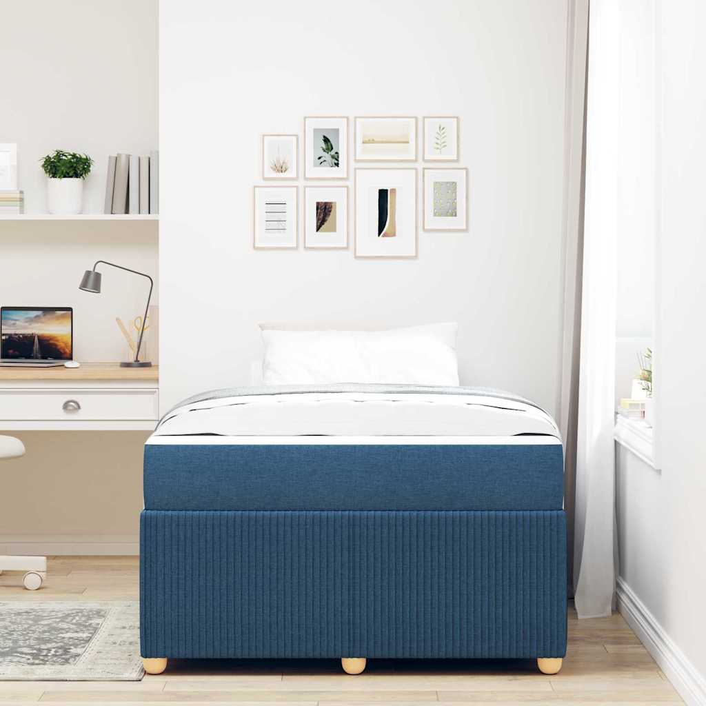 Bedframe met matras Blauw 120 x 200 cm Stof is nu te koop bij PeponiXL, paradijselijk wonen!