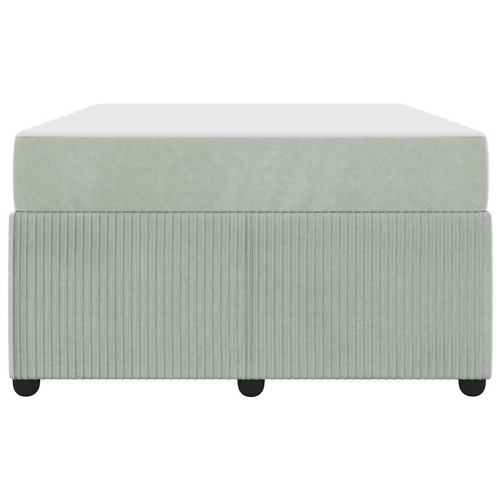 Bedframe met matras Lichtgrijs 120 x 200 cm Stof is nu te koop bij PeponiXL, paradijselijk wonen!