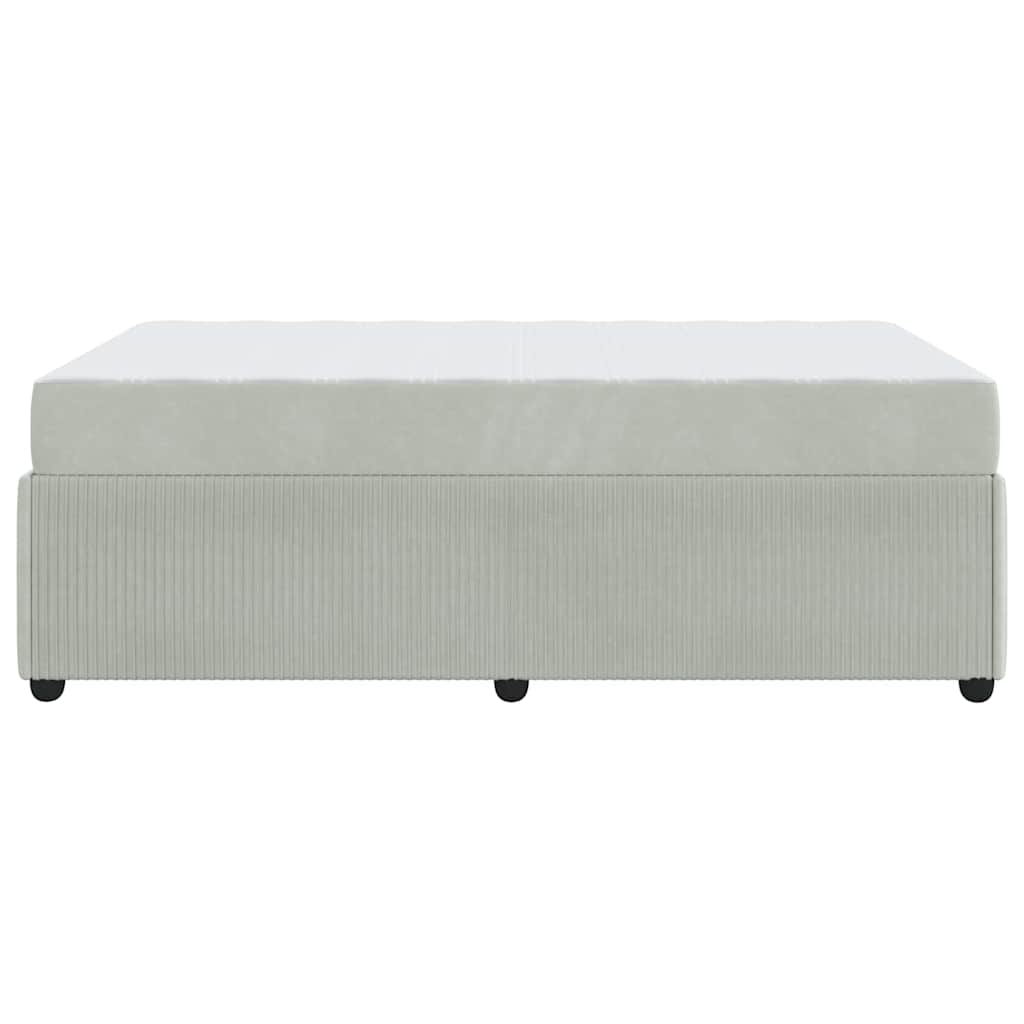 Bedframe met matras Lichtgrijs 120 x 200 cm Stof is nu te koop bij PeponiXL, paradijselijk wonen!