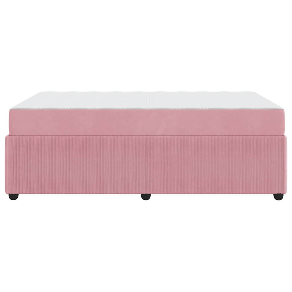 Bedframe met matras Roze 120 x 200 cm Stof is nu te koop bij PeponiXL, paradijselijk wonen!