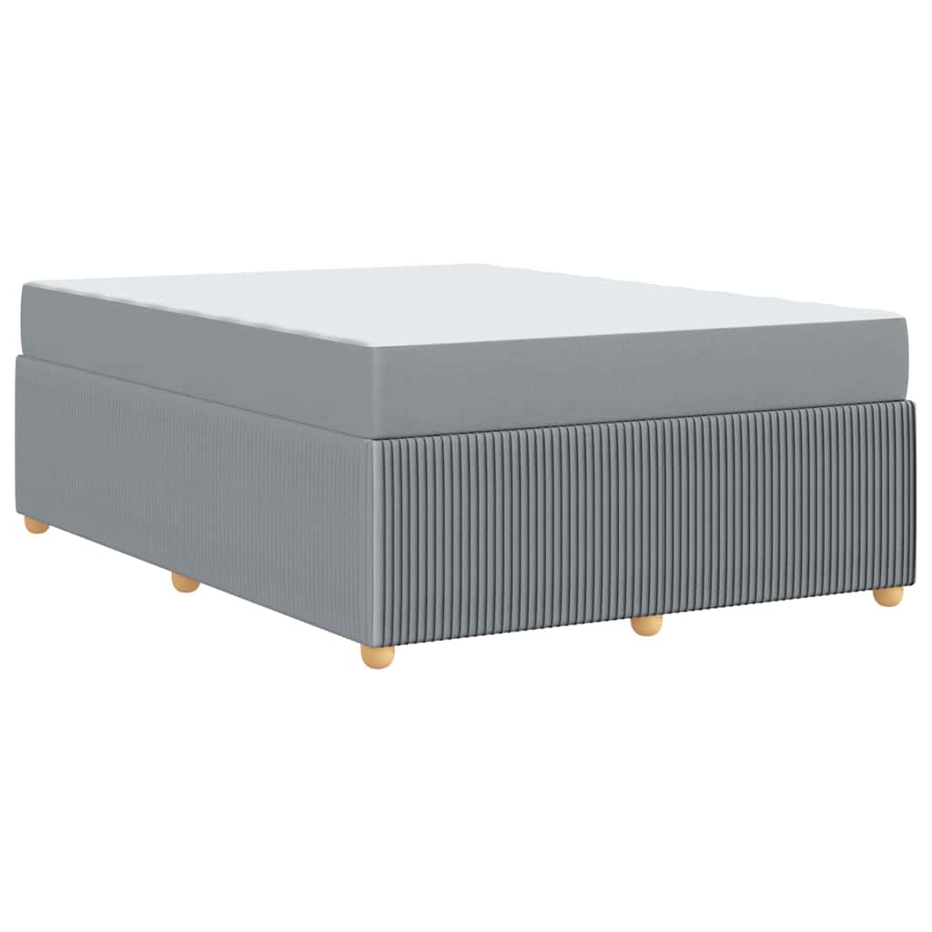 Bedframe met matras Lichtgrijs 140 x 200 cm Stof is nu te koop bij PeponiXL, paradijselijk wonen!