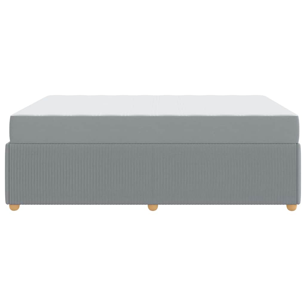 Bedframe met matras Lichtgrijs 140 x 200 cm Stof is nu te koop bij PeponiXL, paradijselijk wonen!
