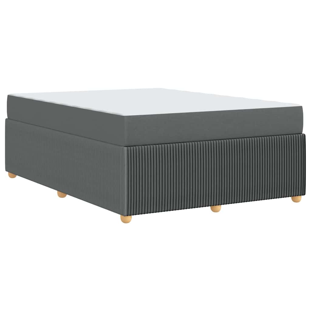 Bedframe met matras Donkergrijs 140 x 200 cm Stof is nu te koop bij PeponiXL, paradijselijk wonen!