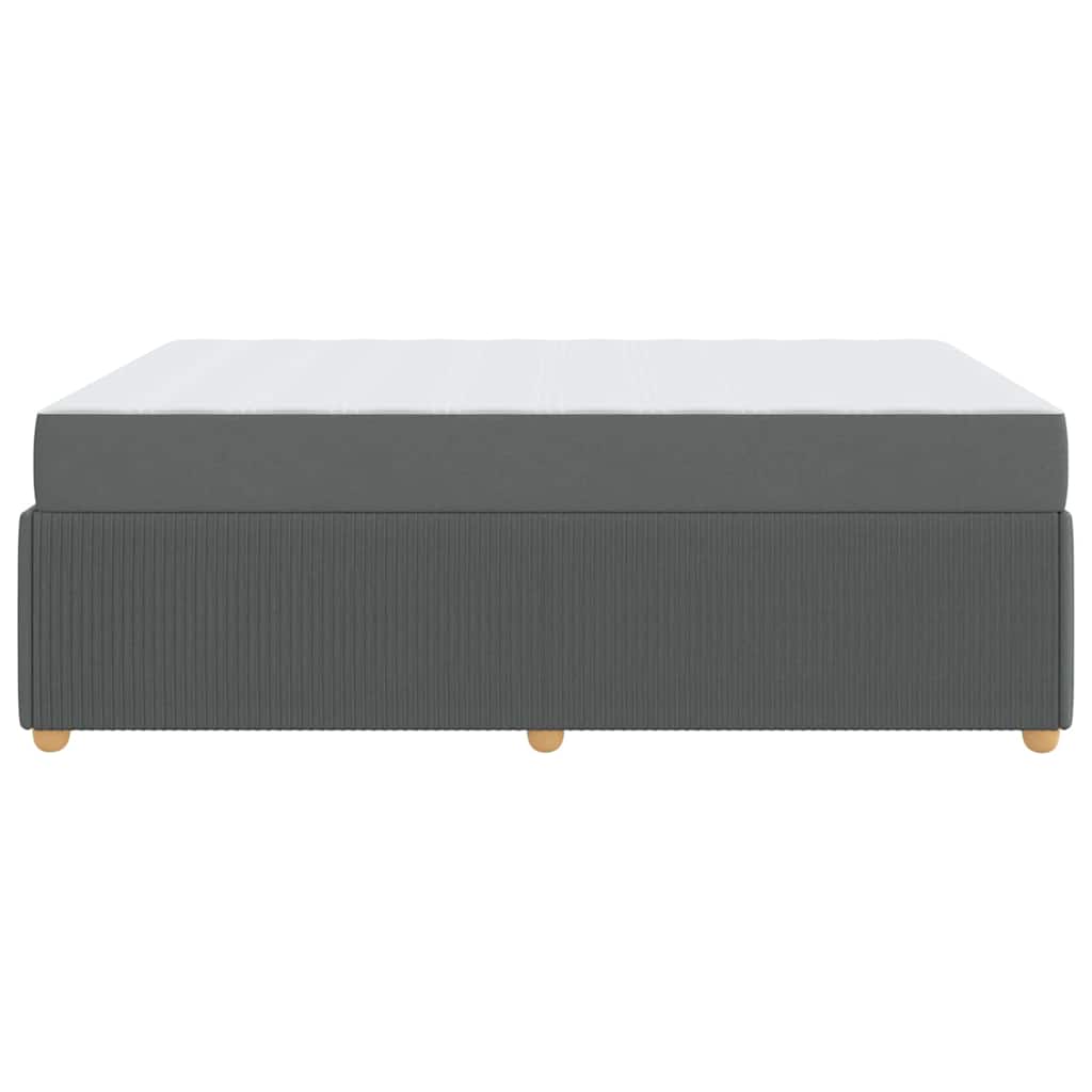 Bedframe met matras Donkergrijs 140 x 200 cm Stof is nu te koop bij PeponiXL, paradijselijk wonen!