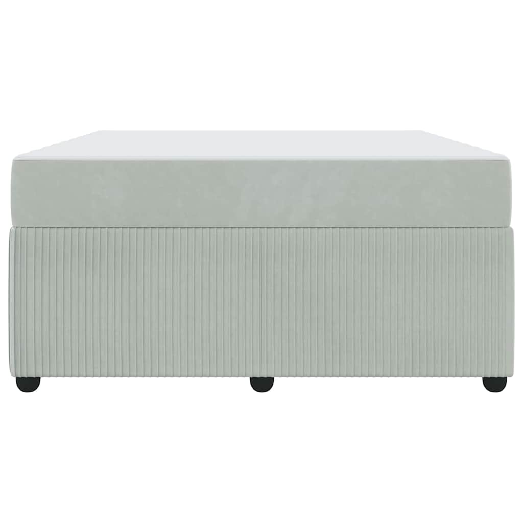 Bedframe met matras Lichtgrijs 140 x 200 cm Stof is nu te koop bij PeponiXL, paradijselijk wonen!